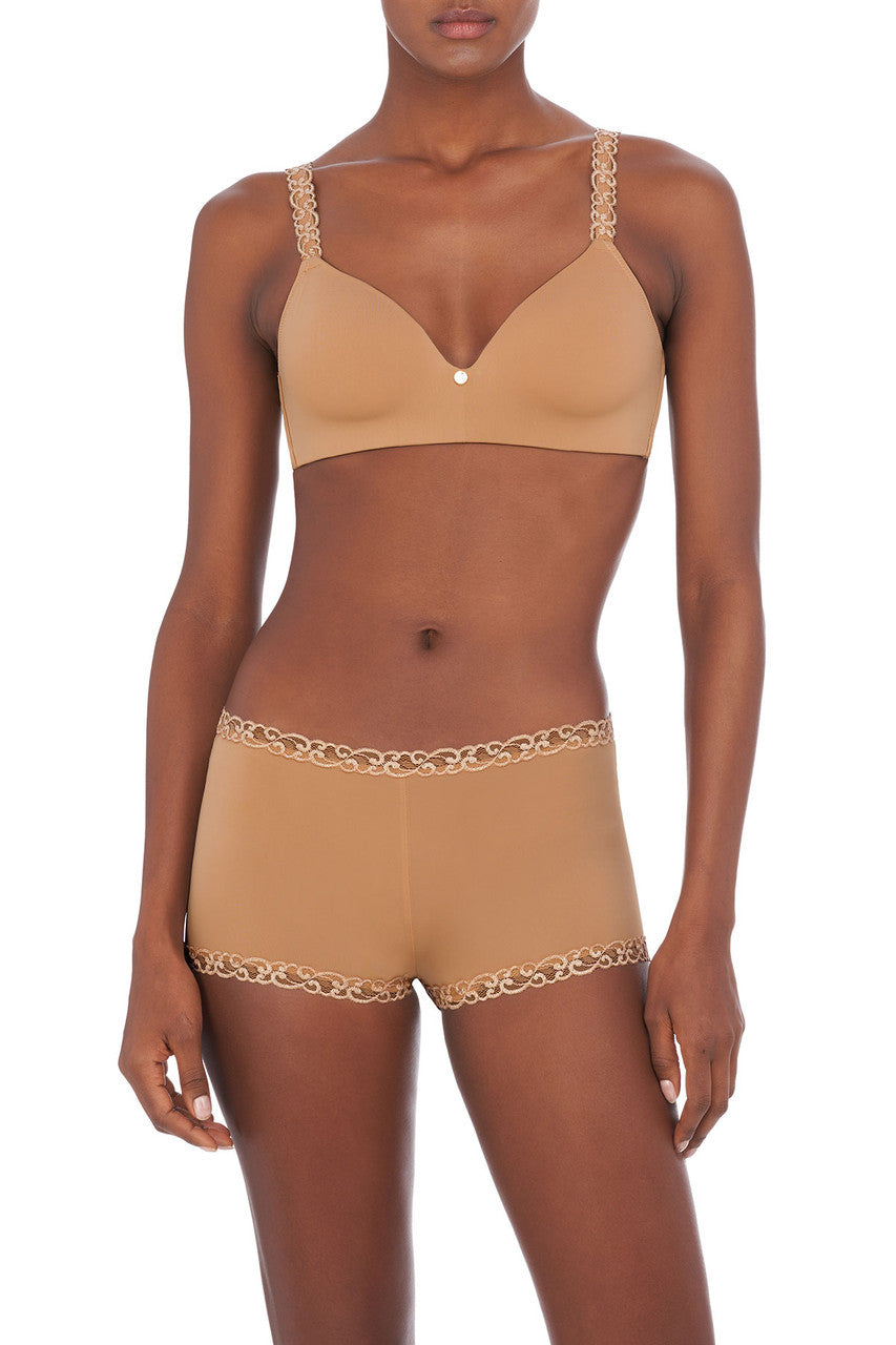 Buy Pure Luxe Wireless Contour Bra in Café Online Café