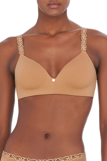 Buy Pure Luxe Wireless Contour Bra in Café Online Café