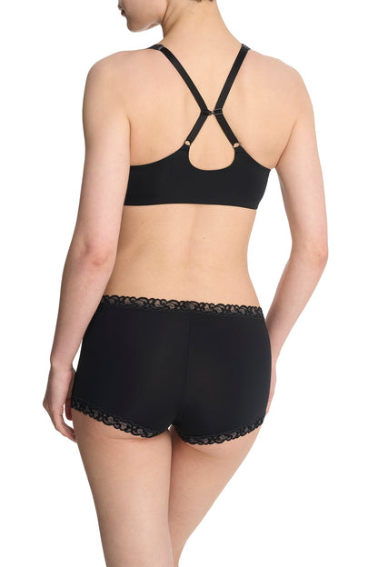 Pure Luxe Convertible Front Close Contour Underwire Bra Black