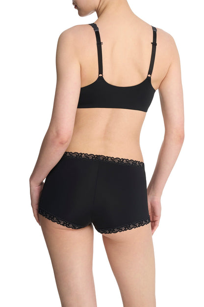 Pure Luxe Convertible Front Close Contour Underwire Bra Black