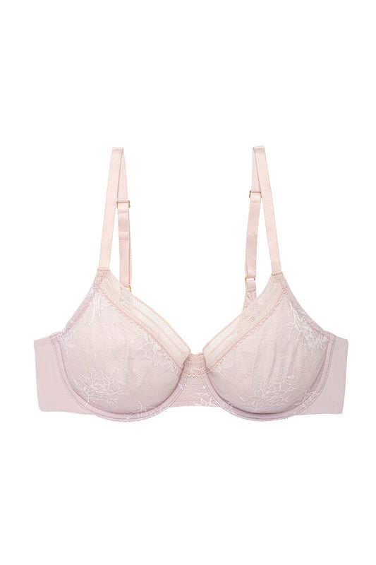 Love Lace Underwire Bra Pink Pearl/Warm White