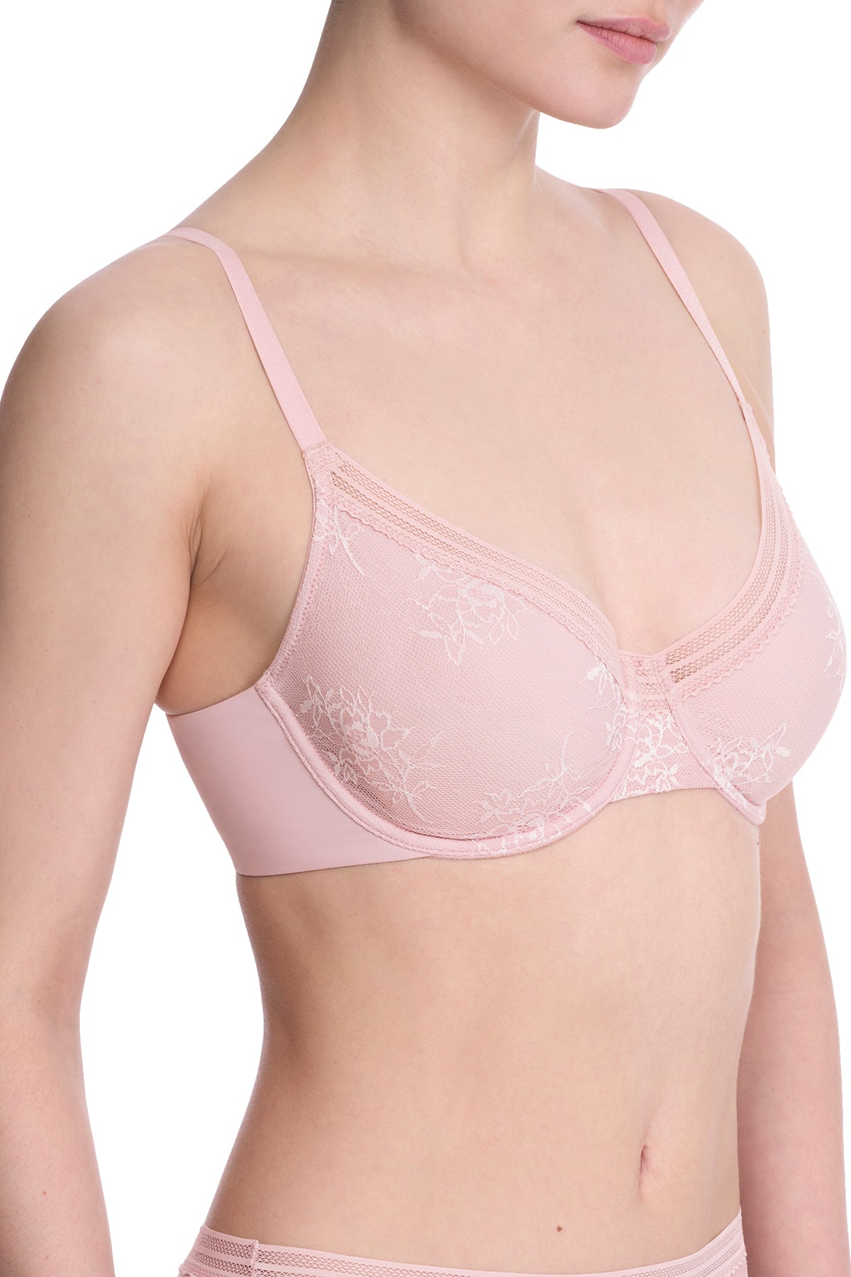 Love Lace Underwire Bra Pink Pearl/Warm White
