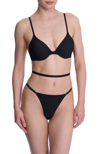 Verge Convertible Plunge T-Shirt Bra Black