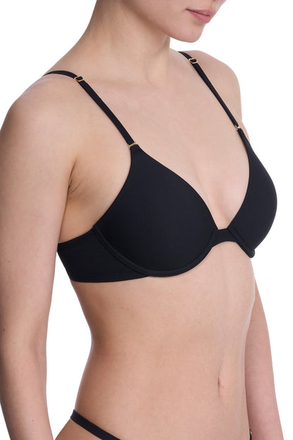 Verge Convertible Plunge T-Shirt Bra Black