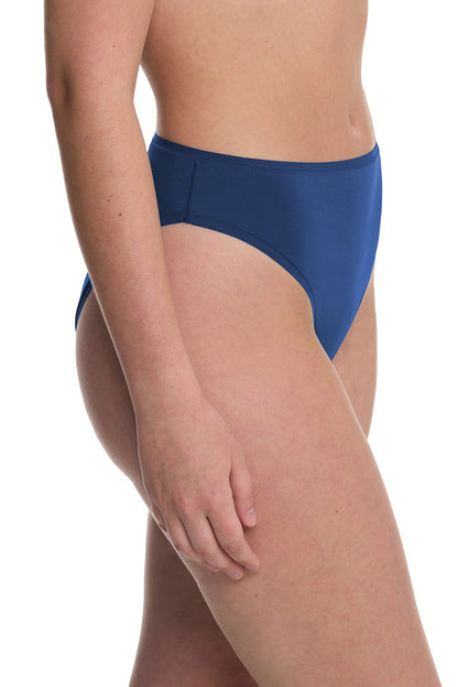 Bliss Bare Cotton High Cut Brief Dark Cobalt
