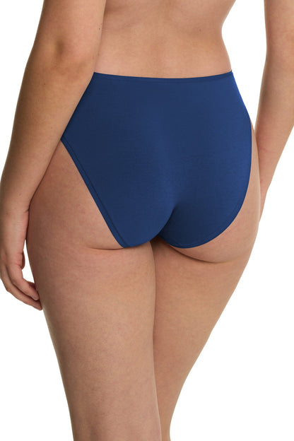 Bliss Bare Cotton High Cut Brief Dark Cobalt