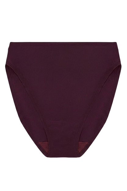 Bliss Bare Cotton High Cut Brief Pinot Noir