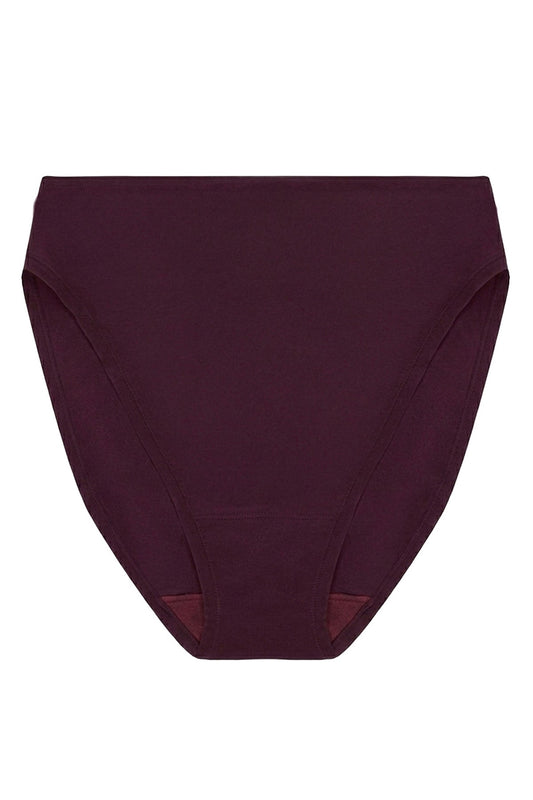 Bliss Bare Cotton High Cut Brief Pinot Noir
