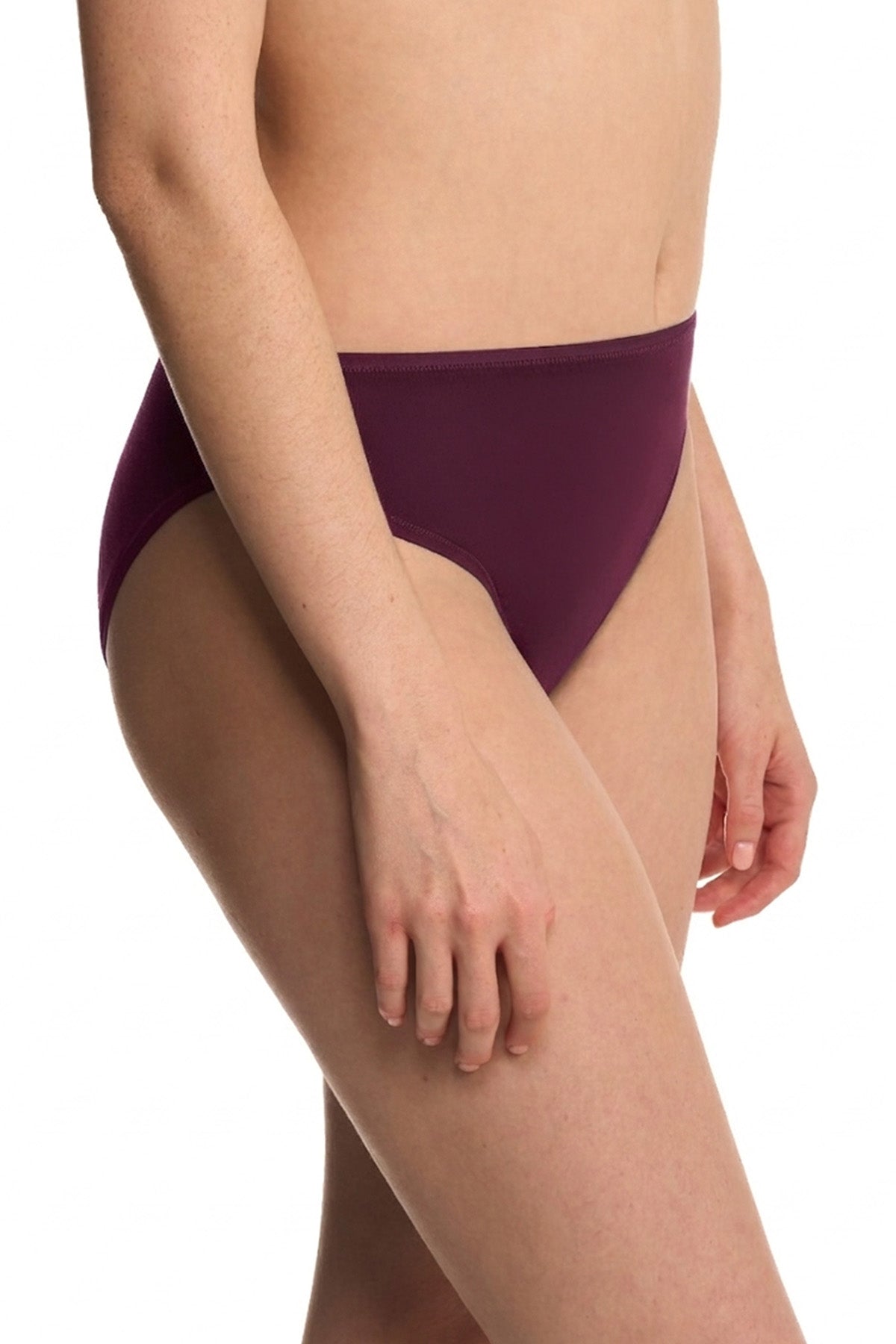 Bliss Bare Cotton High Cut Brief Pinot Noir