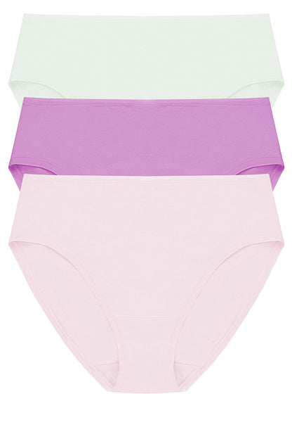 Bliss Bare Cotton Hipster 3-Pack Iced Mint/Wild Petal/Misty Orchid
