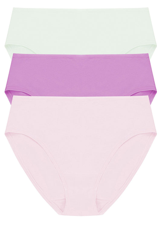 Bliss Bare Cotton Hipster 3-Pack Iced Mint/Wild Petal/Misty Orchid