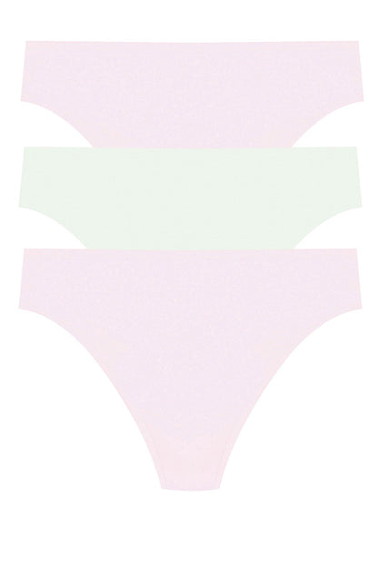 Bliss Bare Cotton Thong 3-Pack Misty Orchid/Iced Mint/Misty Orchid