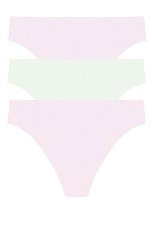 Bliss Bare Cotton Thong 3-Pack Misty Orchid/Iced Mint/Misty Orchid