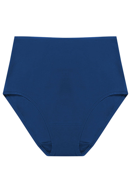 Bliss Bare Cotton High Waist Brief Dark Cobalt