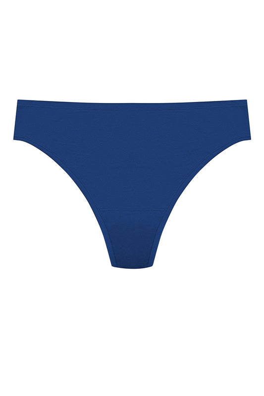 Bliss Bare Cotton Thong Dark Cobalt