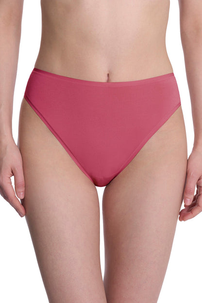 Bliss Bare Cotton High Cut Brief Vintage Cherry
