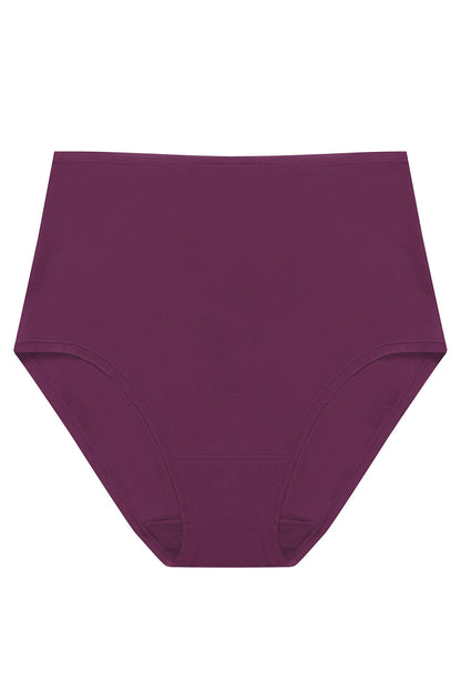 Bliss Bare Cotton High Waist Brief Pinot Noir