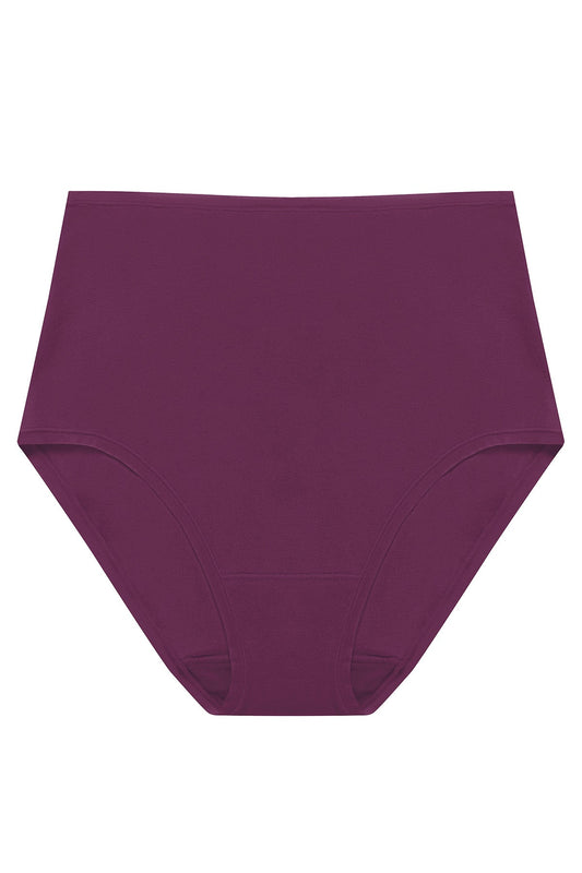 Bliss Bare Cotton High Waist Brief Pinot Noir