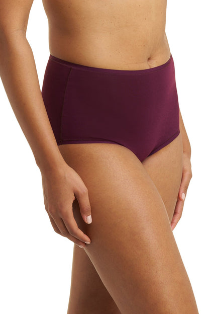 Bliss Bare Cotton High Waist Brief Pinot Noir