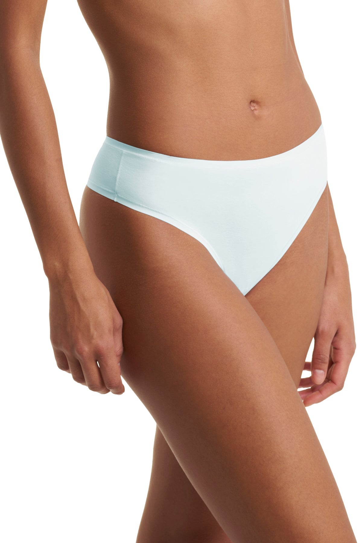 Bliss Bare Cotton Thong Sky Green
