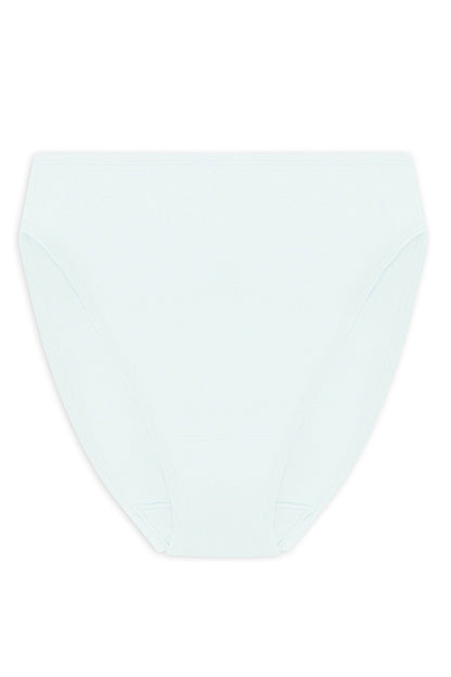 Bliss Bare Cotton High Cut Brief Sky Green