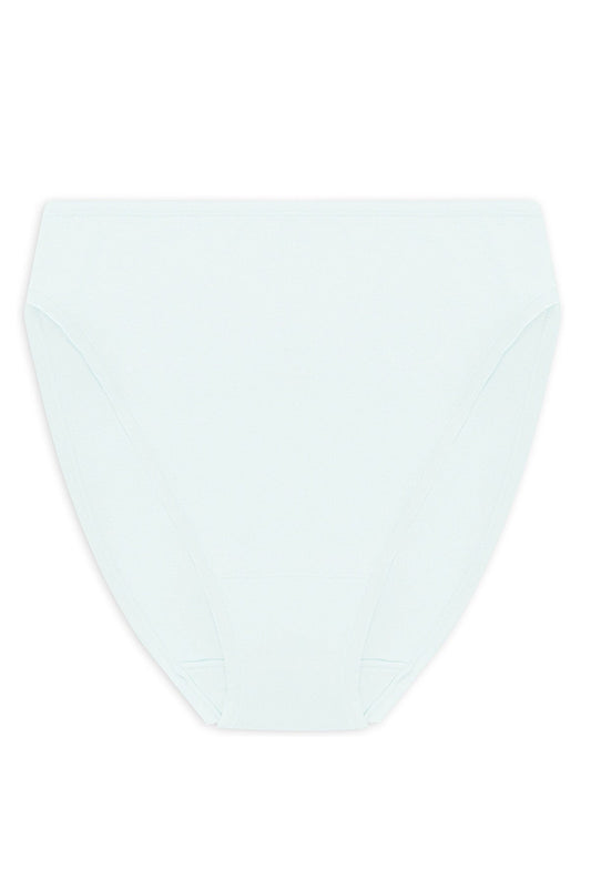 Bliss Bare Cotton High Cut Brief Sky Green