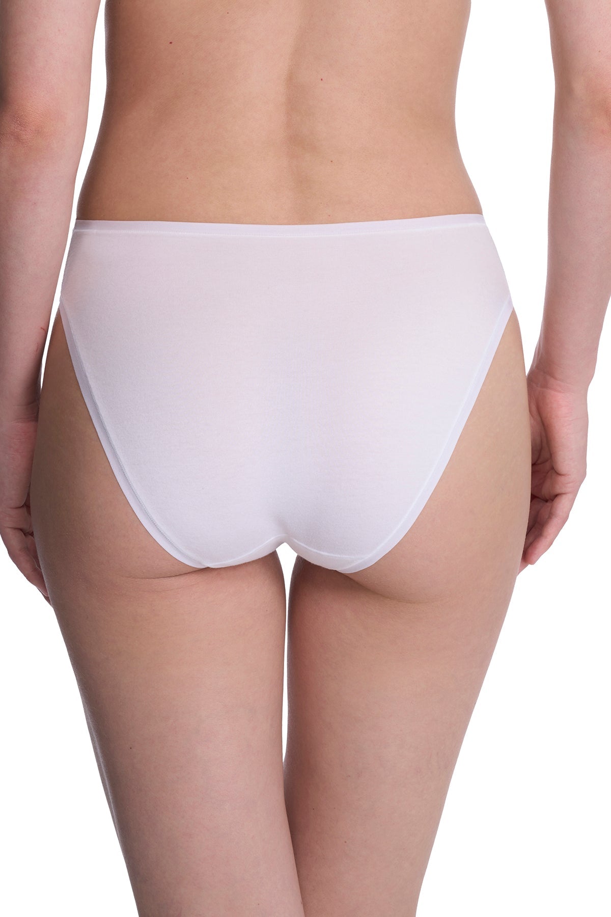 Bliss Bare Cotton High Cut Brief White