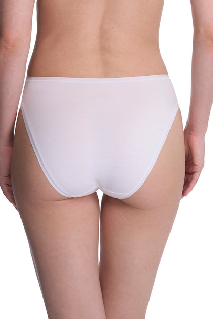 Bliss Bare Cotton High Cut Brief White