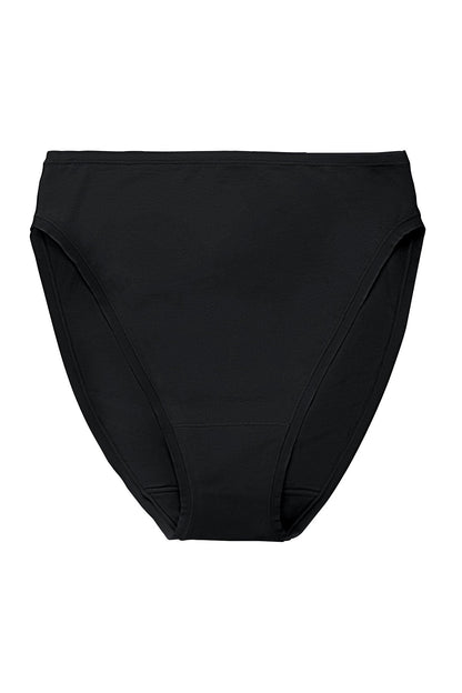 Bliss Bare Cotton High Cut Brief Black