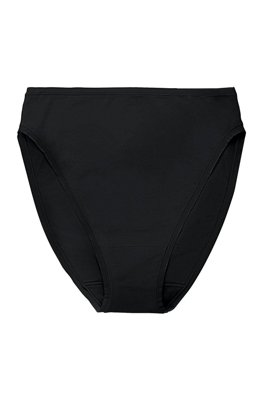 Bliss Bare Cotton High Cut Brief Black