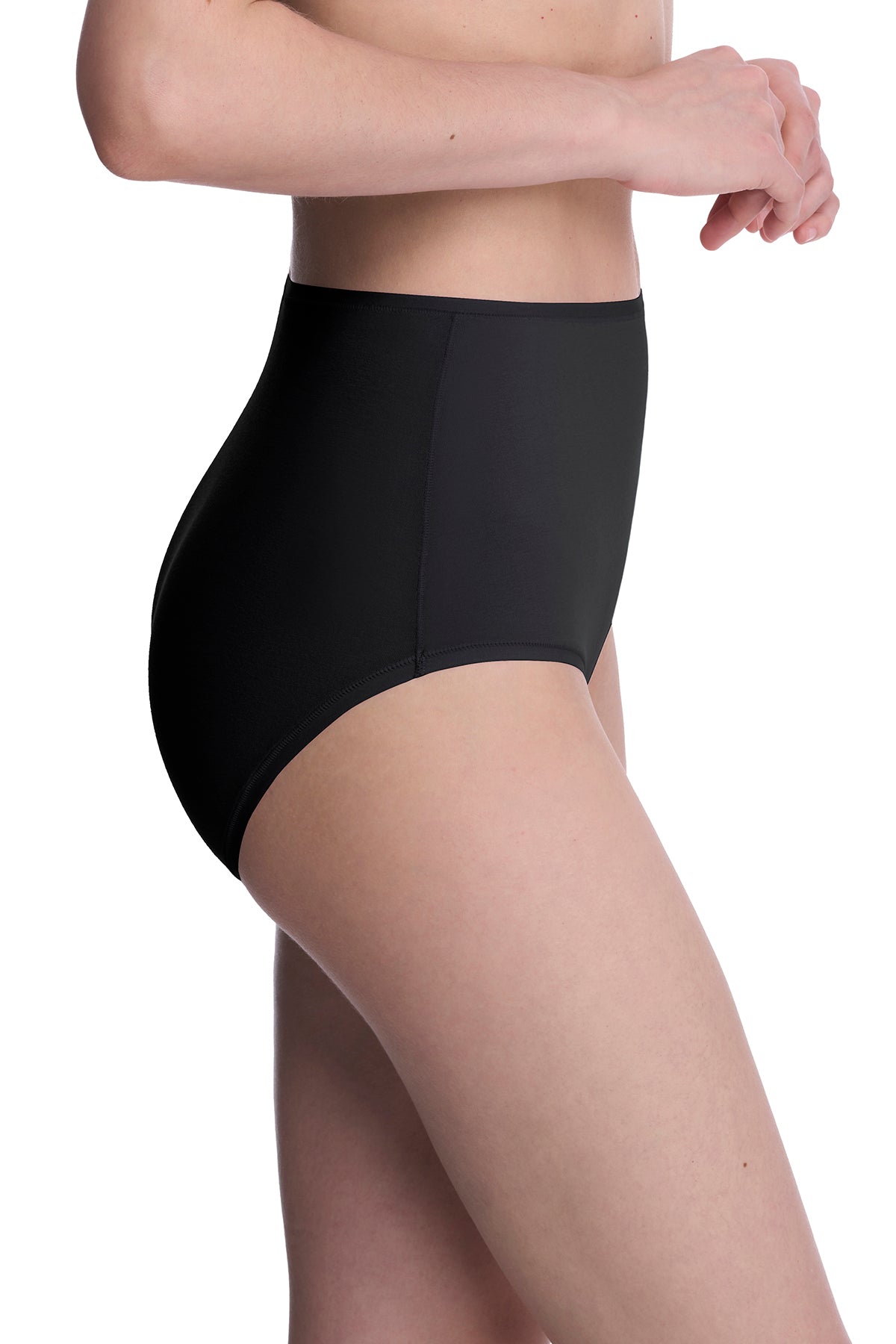 Bliss Bare Cotton High Waist Brief Black