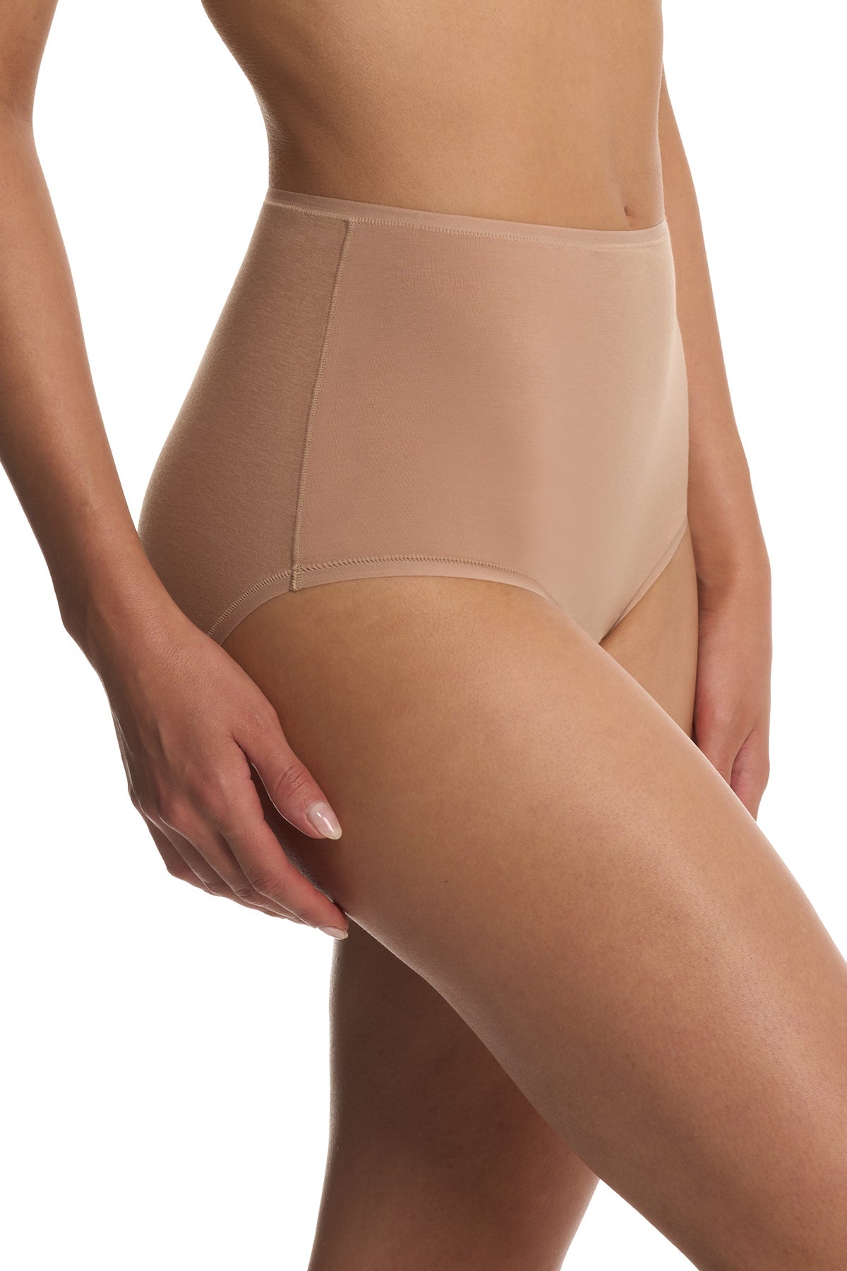 Bliss Bare Cotton High Waist Brief Buff