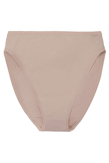 Bliss Bare Cotton High Cut Brief Café