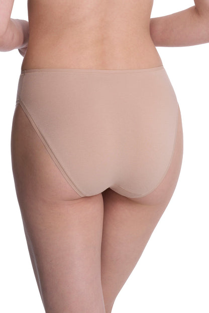 Bliss Bare Cotton High Cut Brief Café
