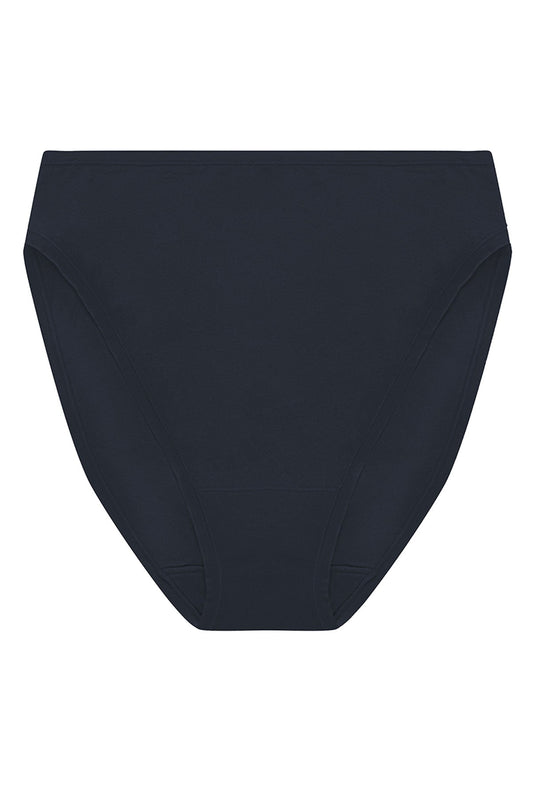 Bliss Bare Cotton High Cut Brief Storm Cloud
