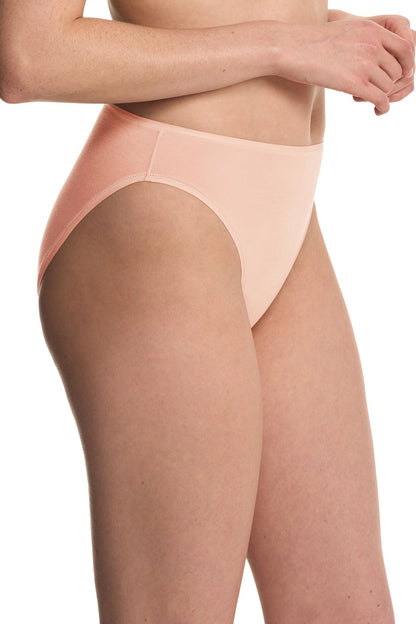 Bliss Bare Cotton High Cut Brief Seashell