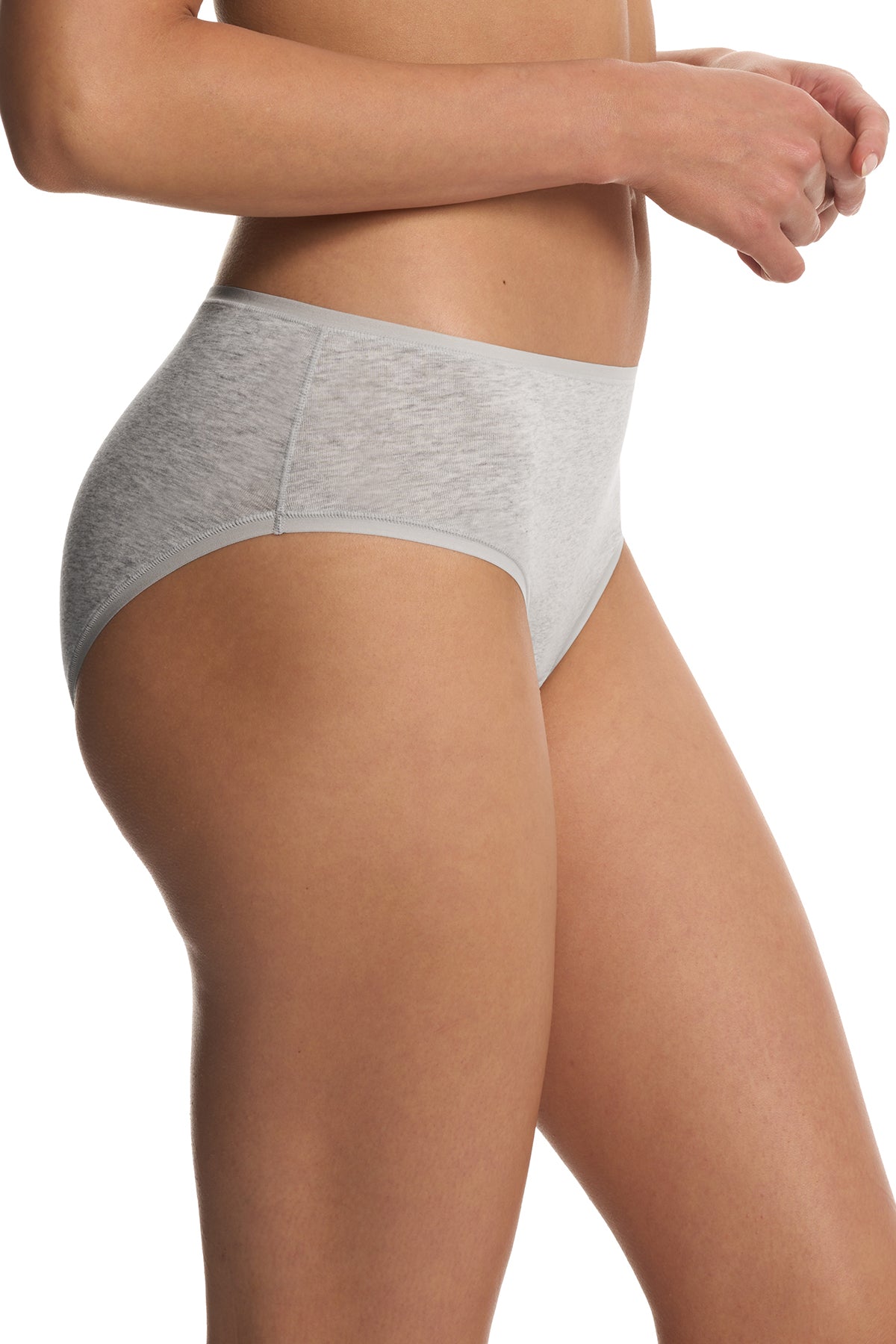Bliss Bare Cotton Hipster Lt Grey Heather