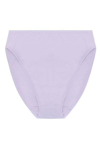 Bliss Bare Cotton High Cut Brief Purple Pearl