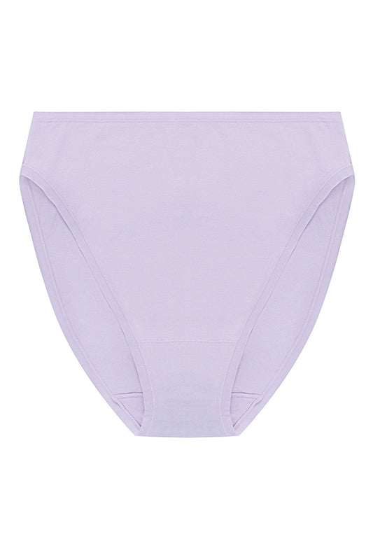Bliss Bare Cotton High Cut Brief Purple Pearl