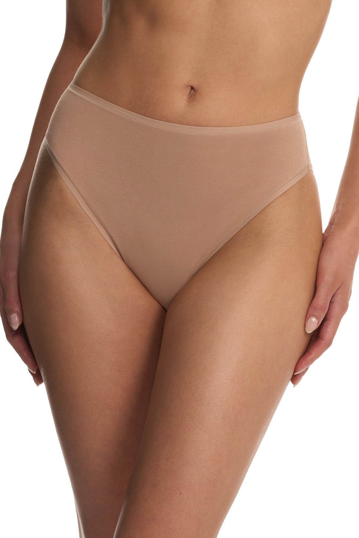 Bliss Bare Cotton High Cut Brief Buff