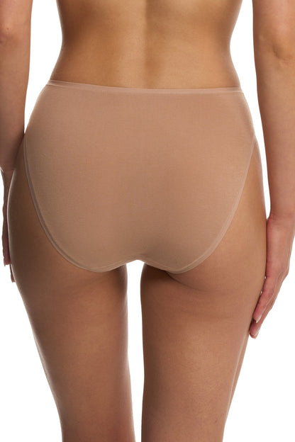 Bliss Bare Cotton High Cut Brief Buff
