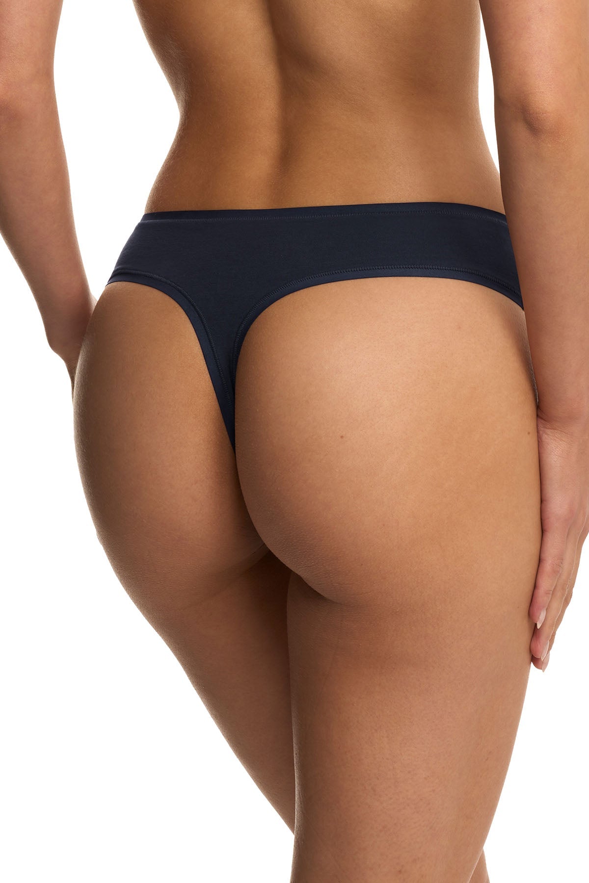 Bliss Bare Cotton Thong Storm Cloud
