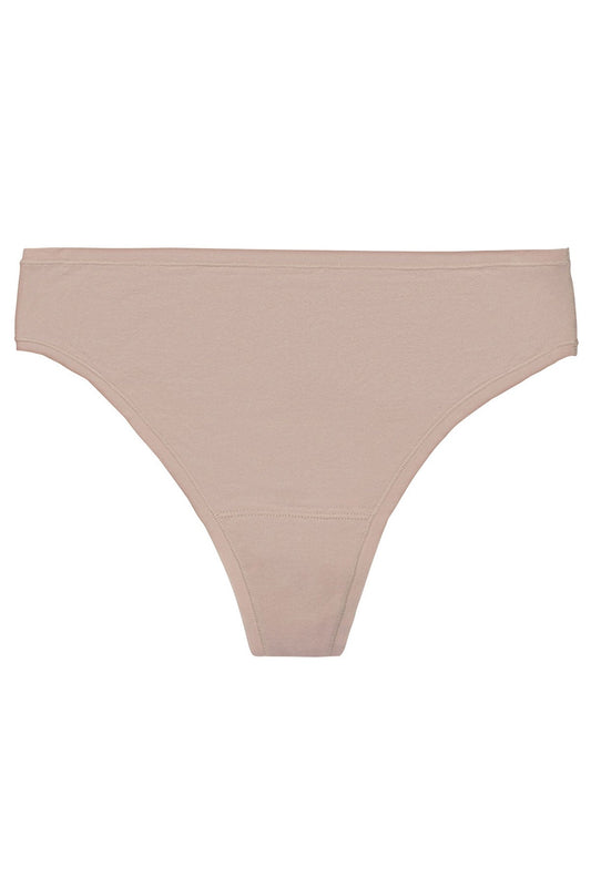 Bliss Bare Cotton Thong Café