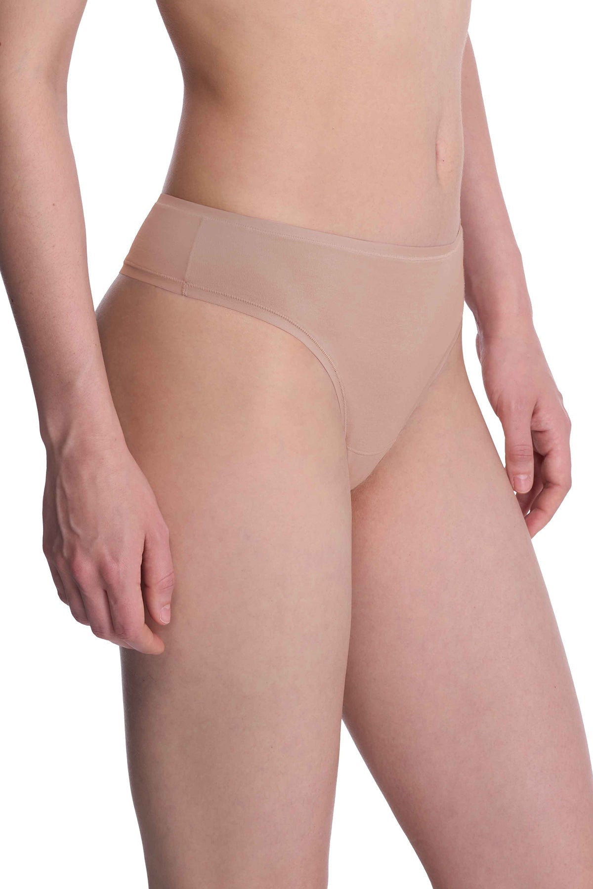 Bliss Bare Cotton Thong Café