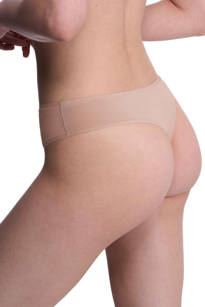 Bliss Bare Cotton Thong Café