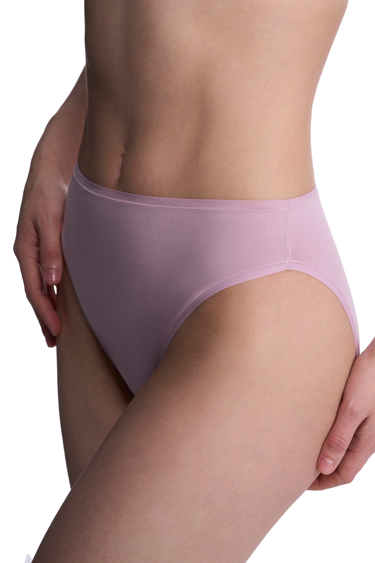Bliss Bare Cotton High Cut Brief Rose Mist