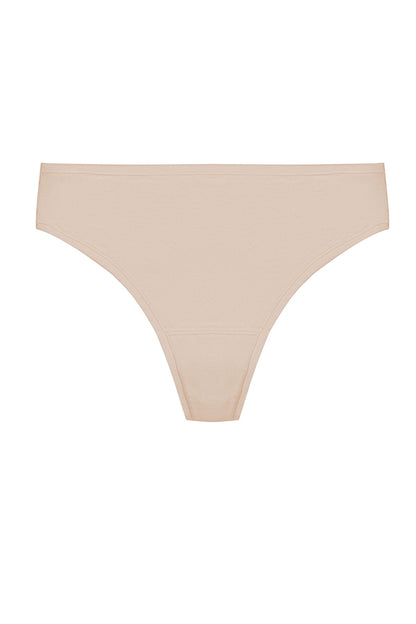 Bliss Bare Cotton Thong Lt. Mocha