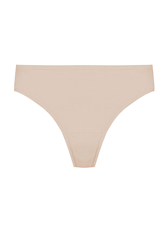 Bliss Bare Cotton Thong Lt. Mocha