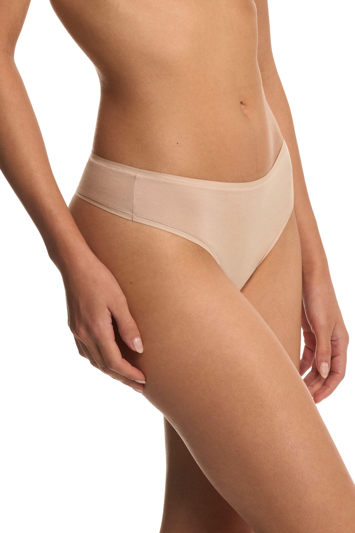 Bliss Bare Cotton Thong Lt. Mocha