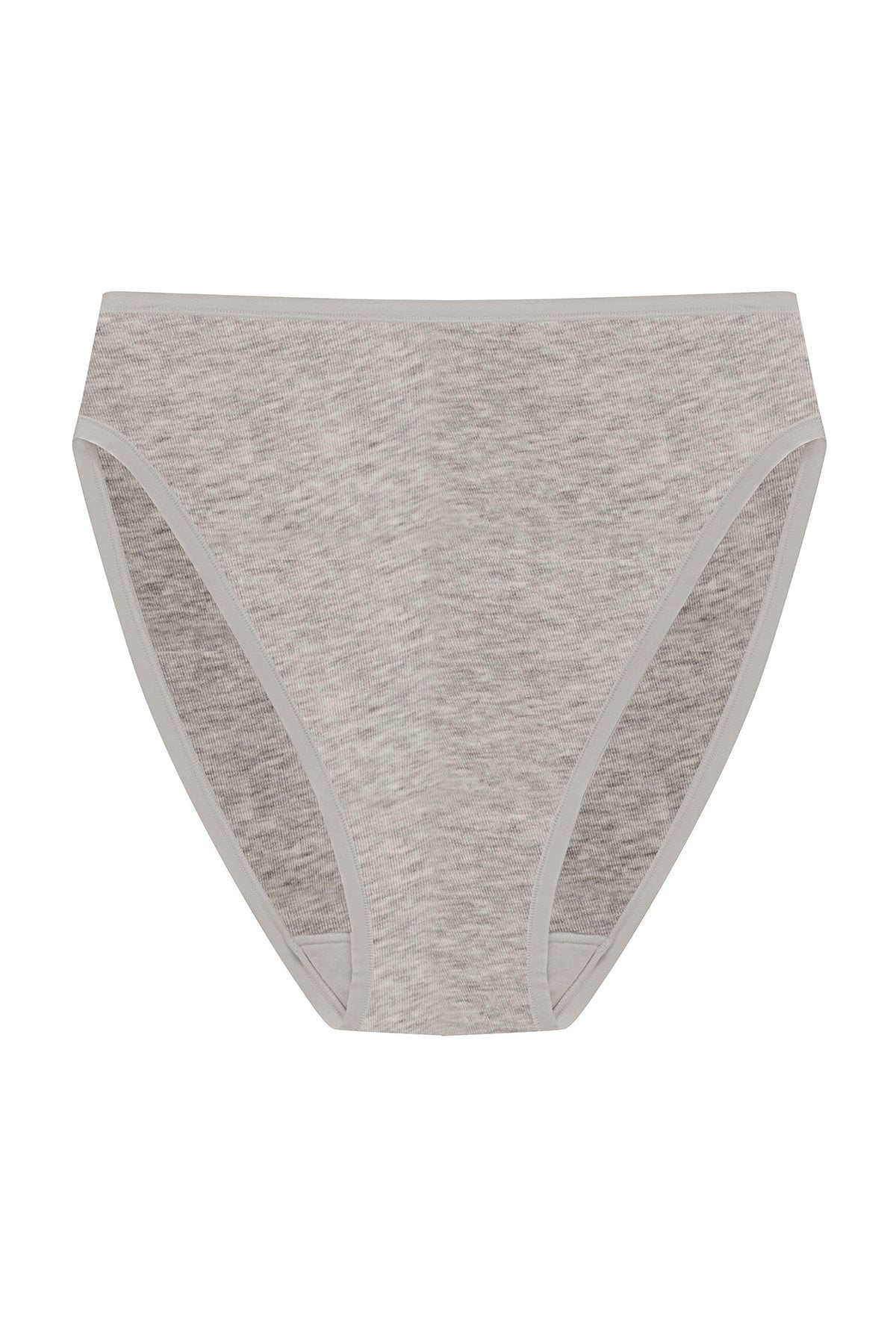 Bliss Bare Cotton High Cut Brief Lt Grey Heather